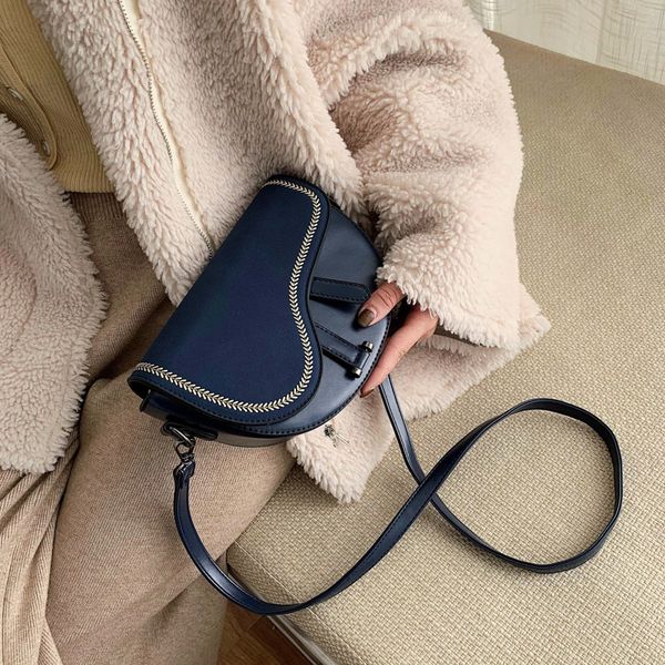 

сумки для женщин 2020 новое плечо сумка-мессенджер сплошной цвет ретро искусственная кожа седло сумка crossbody сумки для женщин