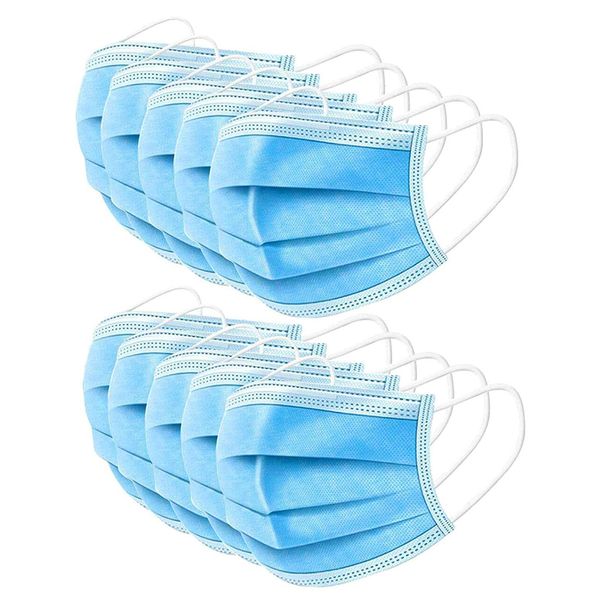 

бесплатная доставка одноразовые маски для лица толстые 3-слойные маски с ушками для домашнего использования удобная в наличии маска