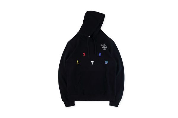 

travis scott astroworld scattered hoodie mens designer 19ss letters embroidery hooded sweatshirts, Black