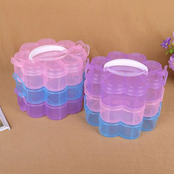 

3 layers detachable diy plastic storage box deskjewelry organizer holder cabinet nshopping