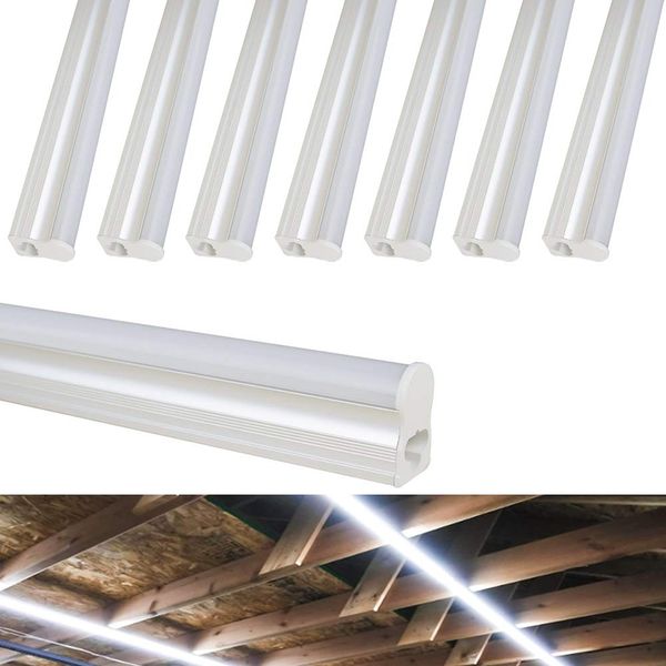 

led t5 integrated single fixture, 2ft, 3ft, 4ft, led replace fluorescent tube, utility shop light, ceiling & under cabinet light.