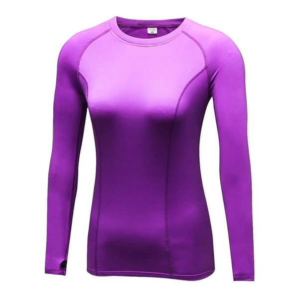 

wholesale-women gymnastic yoga cycling fast dry compression base layer tight tee shirt, Black;blue