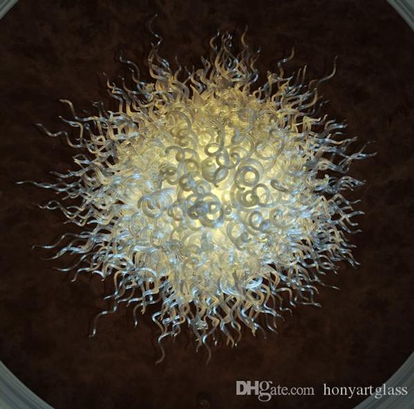 

frost white clear round hand blown glass chandeliers murano art crystal pendant lights for l cafe house decor