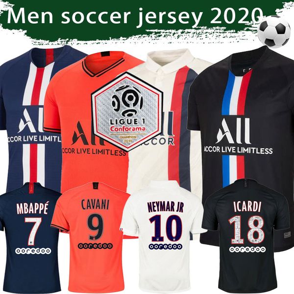 2020 Paris Soccer Jerseys 2020 7 Mbappe 10 Neymar Jr 19 20 Home