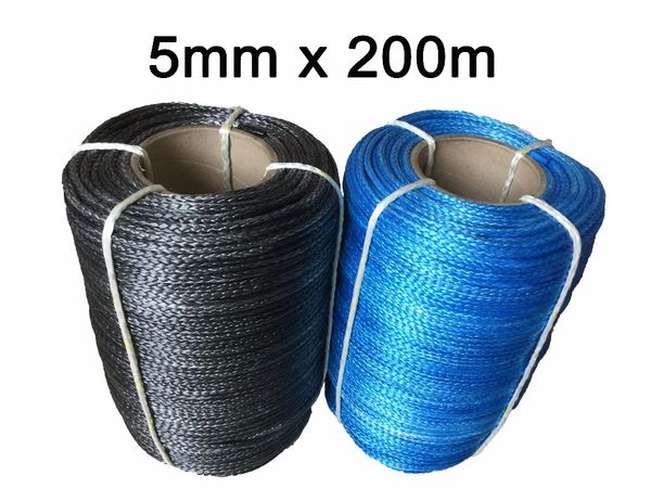 

5mm x 200m 12 strand braid sailboat winch towing uhmwpe ropes