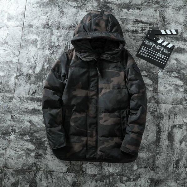 

марка канада высокое качество пуховик открытый parka уютная комфортная теплая куртка тенденции моды куртка спорта вскользь кардиган hip hop, Black