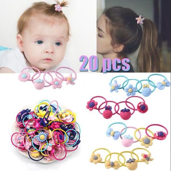 2020 Cartoon Cute Elastic Hair Bands Baby Children Kids Girls