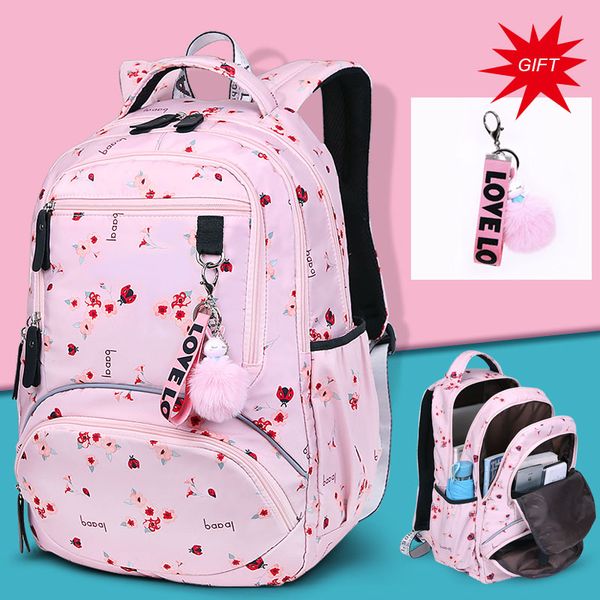 

large capacity schoolbag student school backpack floral printed primary school bags bookbags for teenage girls kds backpack