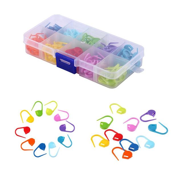 

120pcs / пакет горячие продажи красочные пластиковые pin пряжки крючки свитера diy рук craft швейные принадлежности вязание инструменты аксе, Black