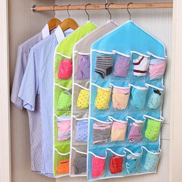 

16 pockets clear over door hanging bag shoe rack hanger storage organizer