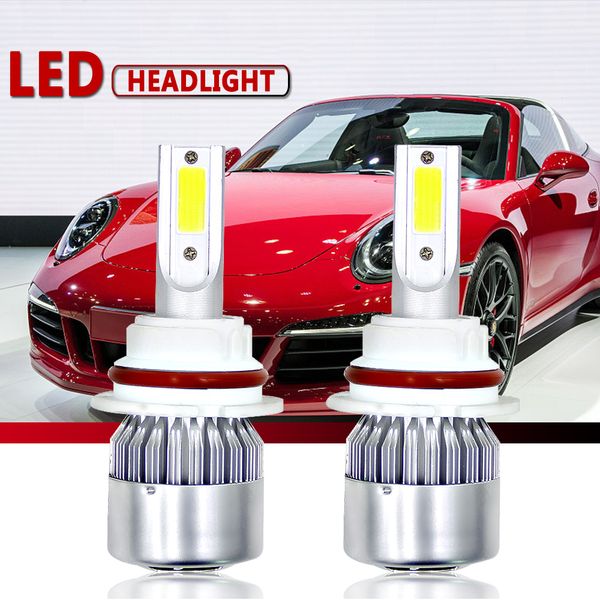 

2pcs c6 with fan h4 h7 led headlight h1 h3 h7 h8 h9 h11 h13 9004 9005 9006 9007 880 cob car light hi low beam led headlamp 12v