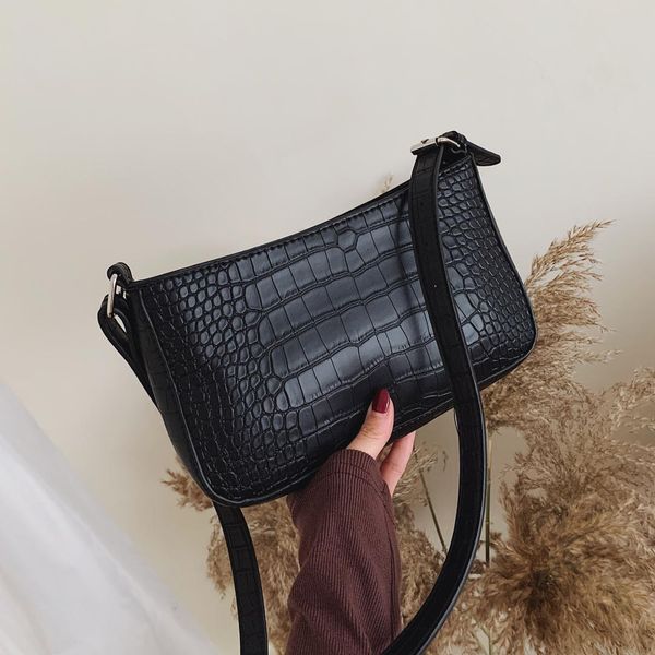 

2019 ladies stone pattern shoulder messenger bags solid color handbag fashion vintage zipper wallet
