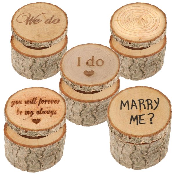 2020 Diy Wedding Ring Box Creative Wooden Carrying Cases For Rings