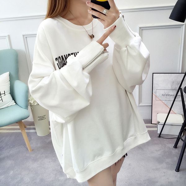 

according to nalini ~ autumn clothing ~ new style large size dress loose-fit printed letter casual sweatshirt mid-length fashion, Black
