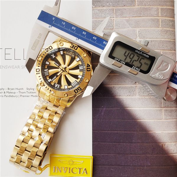 

men's watch royal oak leisure sports invicta mechanical watch vortex dial stainless steel band ing, Slivery;brown