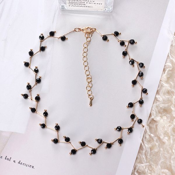 

pearl clavicle chain female korean simple beautiful short necklace for sweet girl women fashion jewelry accessories, Golden;silver