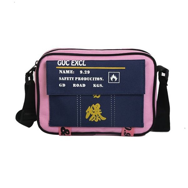 

harajuku bags for women 2020 fashion street style patchwork crossbody bag personality letter mezzanine zipper shoulder