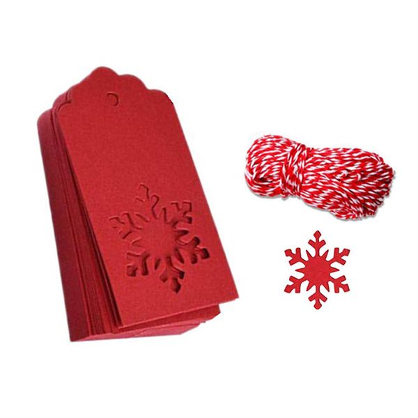 

100pcs kraft paper christmas gift tags with christmas decorations with jute twine for diy price garment tags for gift