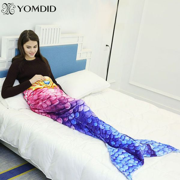 

new arrive mermaid blanket mermaid tail air condition blanket super soft for home sofa sleeping bag adults kids sleeping bag