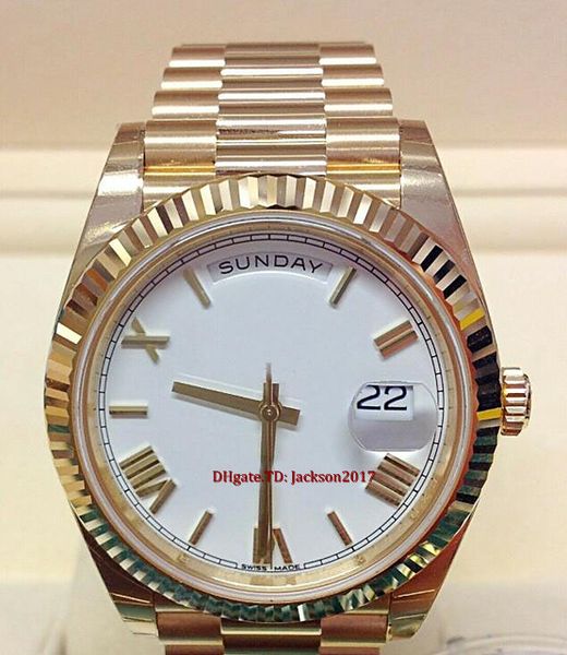 

christmas gift 10 style 01 mens watches 228238 228239228235 mechanical automatic 40mm yellow gold 18k white gold president roman dial, Slivery;brown