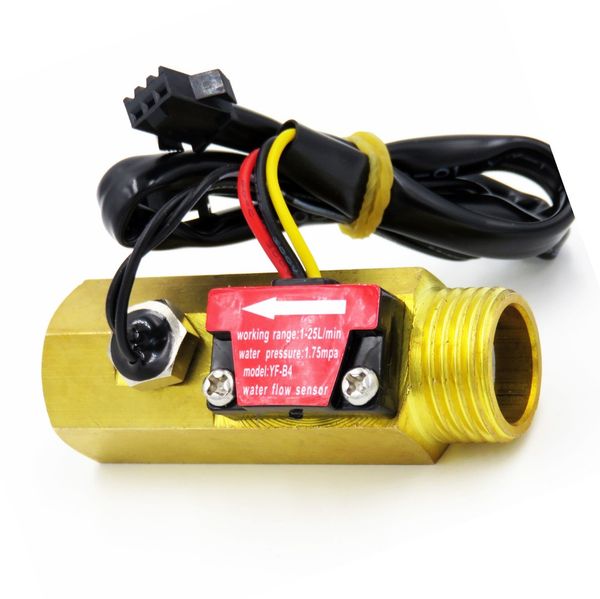 

yf-b4 bsp g1/2" hall flow sensor turbine meter ce certificate for water 1-25l/min turbine flow with m8 ntc50k temperature sensor