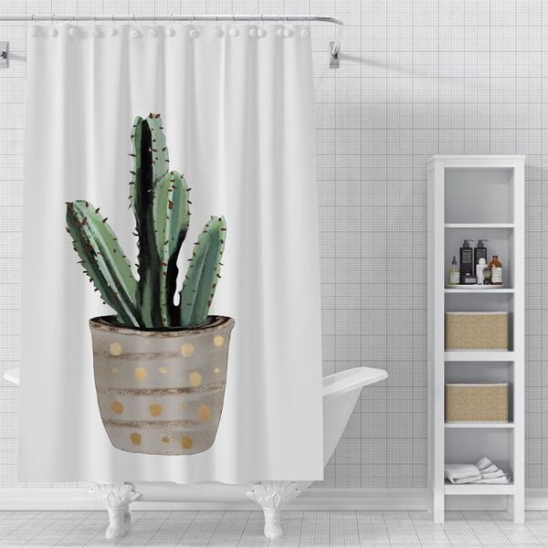 

custom beautiful leaves waterproof shower bath curtain printed bathroom decor various sizes#2020-06-04-8