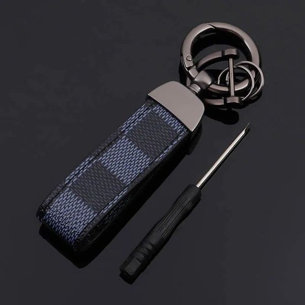 

europe and america style key chain with leather business car key rings for men gift fashion classic print key accehgfgbvvyvv, Silver