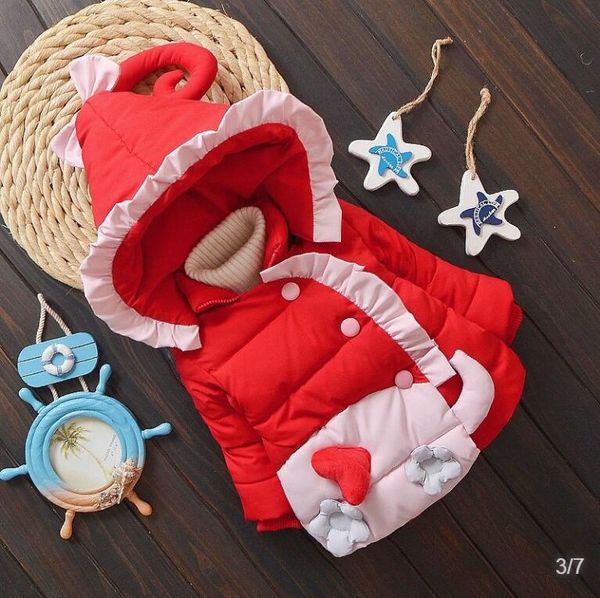 

bibicola children outerwear cotton winter hooded coat winter jacket kids coat children's girls clothing set down & parkas, Blue;gray