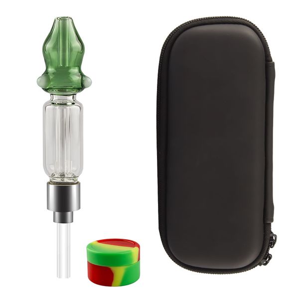 

4 цвета Мини-Мед Стекло водопроводная труба Bubbler комплект с Dab Rig 510 Кварц Banger Керамические Titanium ногтей рук Pipe Glass Bong