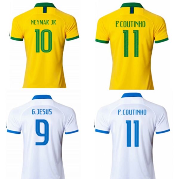 

2019 футбольные майки Copa America NEYMAR JR FIRMINO G.JESUS ​​WILLIAN FRED Футбольные майки из Бразилии