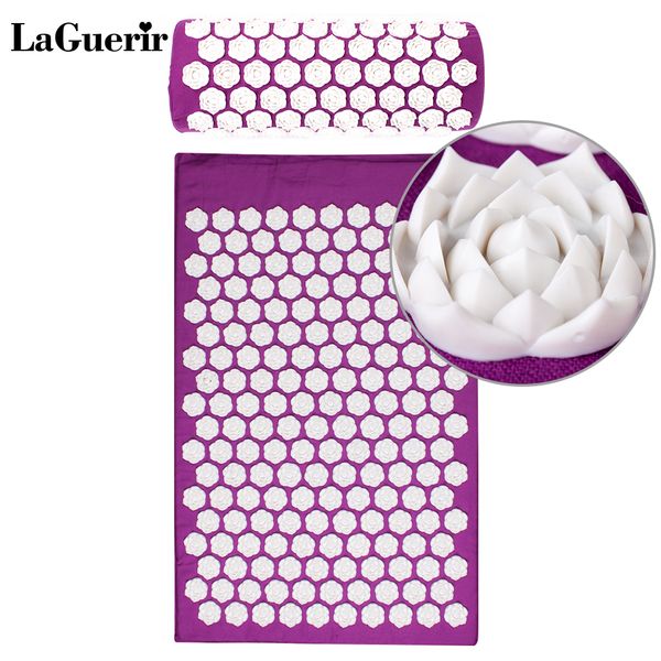 

massager cushion acupressure mat relieve stress pain acupuncture spike mat with pillow & bag drop shipping