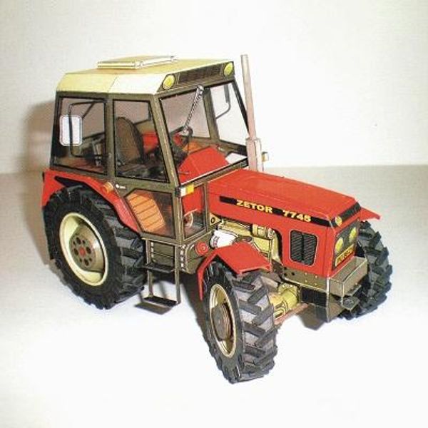 

1: 32 чешский zetor 7745-7211 трактор diy 3d бумажная карта модель строительные наборы строительные игрушки развивающие игрушки военная моде