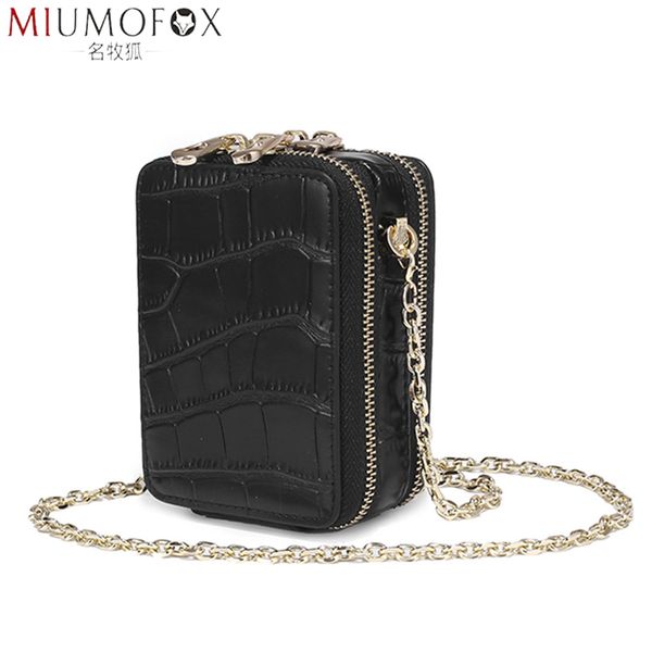

lipstick bag women small bags cross-body mini chain shoulder bag for women genuine leather coin purse makeup case with mirror