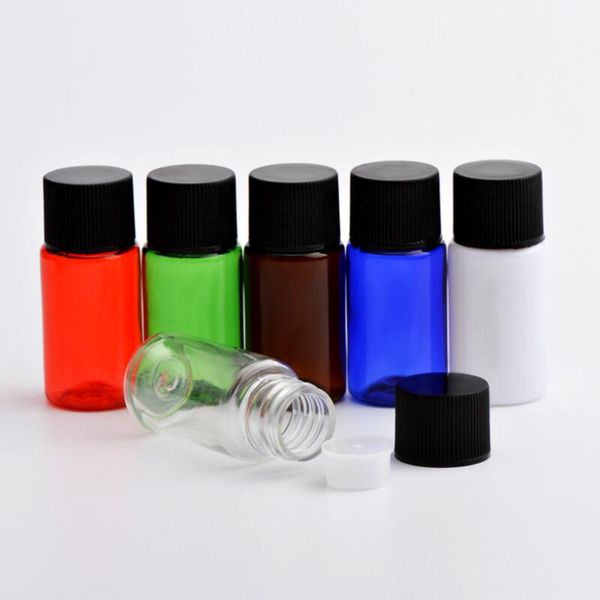 10-ml-Flaschen mit geripptem schwarzem Schraubverschluss, PET-Flaschen, 10-ml-PET-Behälter, Kunststoffverpackung LX8695