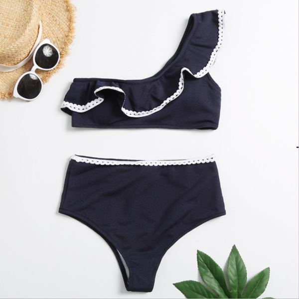 

bikinis set womens high flexiable bikini sets two piece suits swimwear separates fashion solid color