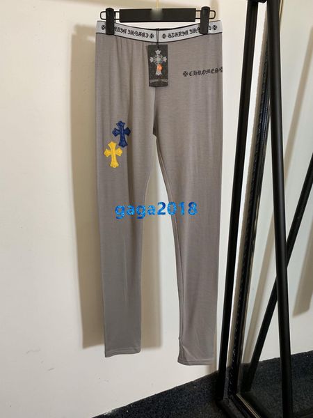 

high end женщины девушки джерси леггинсы брюки с крестом патч письмо мотив эластичный пояс повседневные беговые брюки модный дизайн роскошны, Black;white