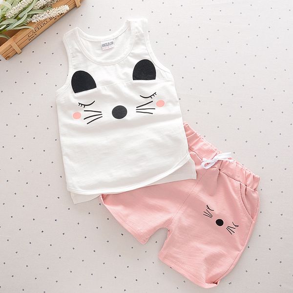 

хлопок baby all-хлопка рукавов жилет короткие штаны одежда детские для мальчиков и девочек круглый воротник малышей мальчиков одежда набор, White