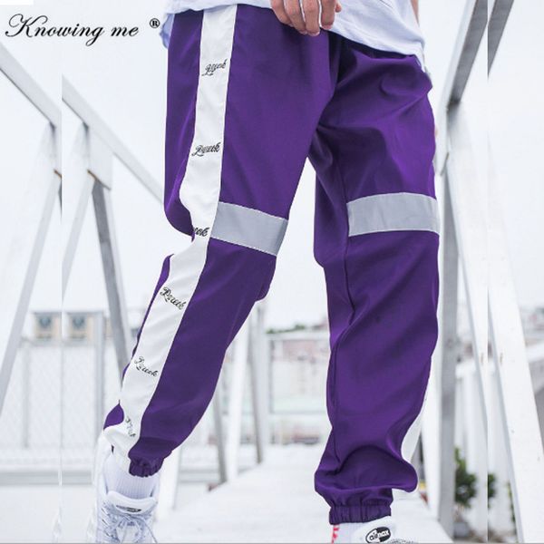 

knowing me spring classic streetwear fitness pants men hip hop sweatpants casual joggers harajuku sportswear track pants, Black