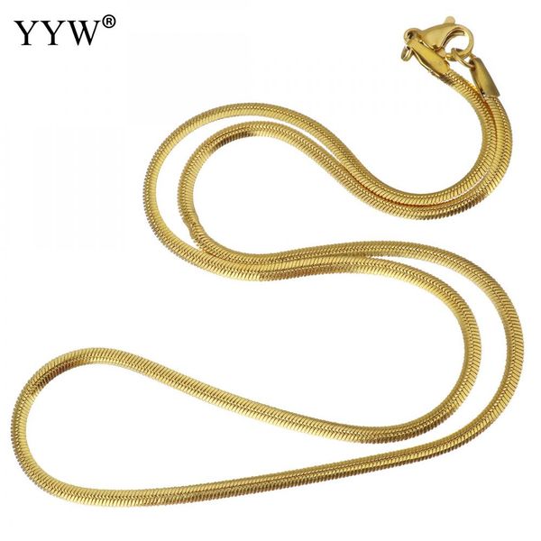 

17.5inch fashion jewelry men women gold necklace sideways snake chain necklace 24 inch accessories bijoux femme hip hop jewelry, Silver