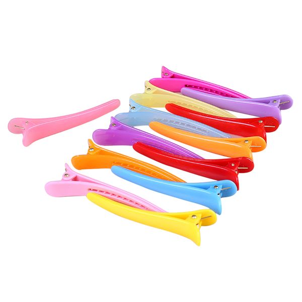 

20 pcs professional plastic duck bill hair clips professional non slip band clips multicolor hairdressing salon hair grip
