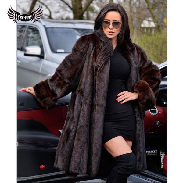 

bffur 2019 new arrival women winter coat real jacket ladies casual gothic punk style support customization leather coat, Black