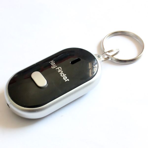 

led keychain whistle key finder electronic keychain gifts remote lost keyfinder locator keyring, Silver