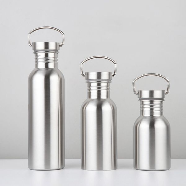 

leak-proof jar flask stainless steel water bottle lid sports for travel yoga cycling hiking camping 350/550/750ml