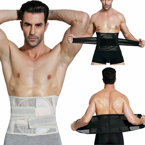 

waistband shapewear 2019 fat men slimming belt tummy control cincher corset stomach body shaper black white underwear