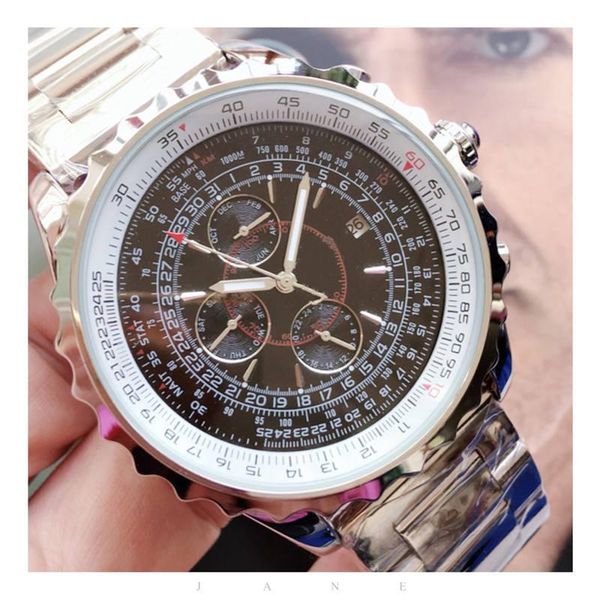 

relogio advanced watch men's designer watch brand luxury stainless steel mechanical watch men's date black day bi, Slivery;brown