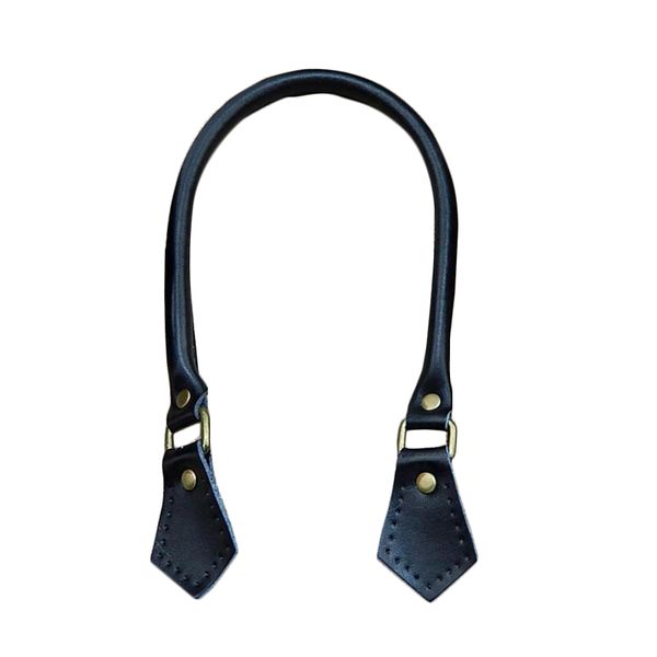 

2pcs 50cm leather bag straps handle straps real cow leather bag handles for diy parts genuine suppliers, Black