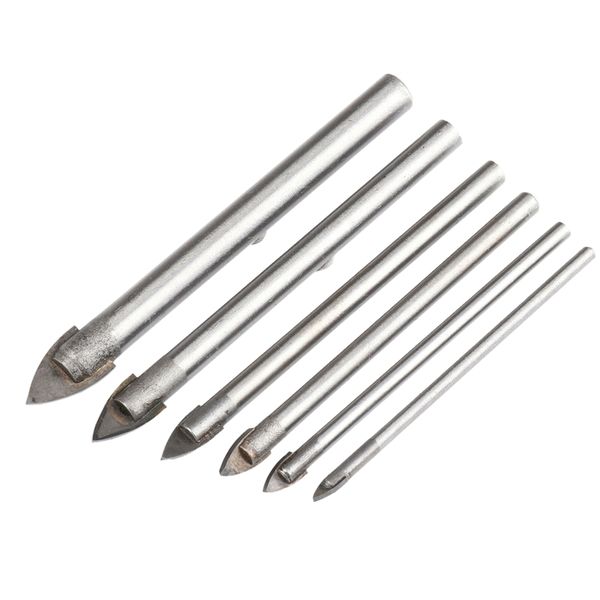 

6pcs 3-10mm ceramic tile bit diamond glass hard tiles spade drill ground carbide tip