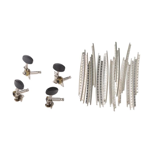 

durable 20pcs guitar ukulele fret wire fretwire 2mm with 4pcs ukulele tuning pegs keys 2r2l