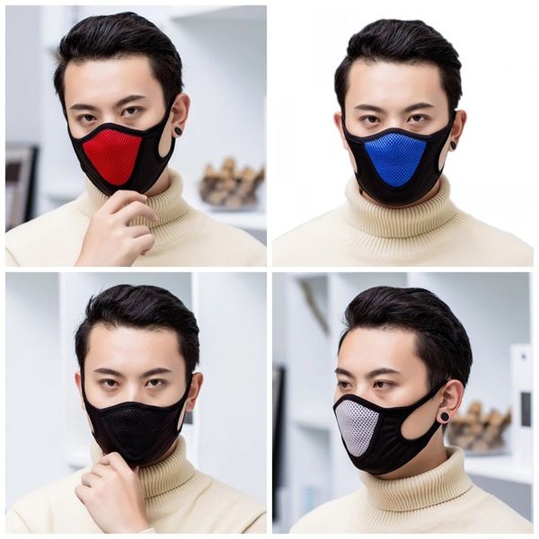 Maschera protettiva per sport ciclistici Earloop Tipo 4 colori Anti sole UV Polvere Spruzzi e spruzzi Maschere per bocca Mascherine Respiratore 2 7jh E1