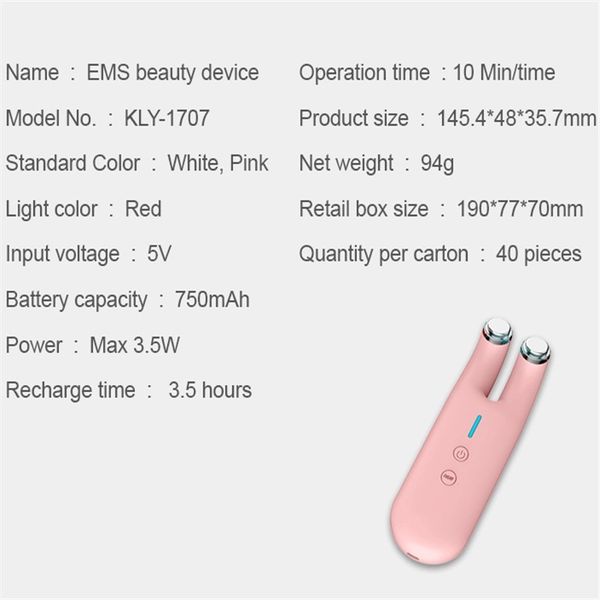 

facial slimming beauty care tools bio-induction red light ems muscle shaping instrument eye electric massage introduction instrument